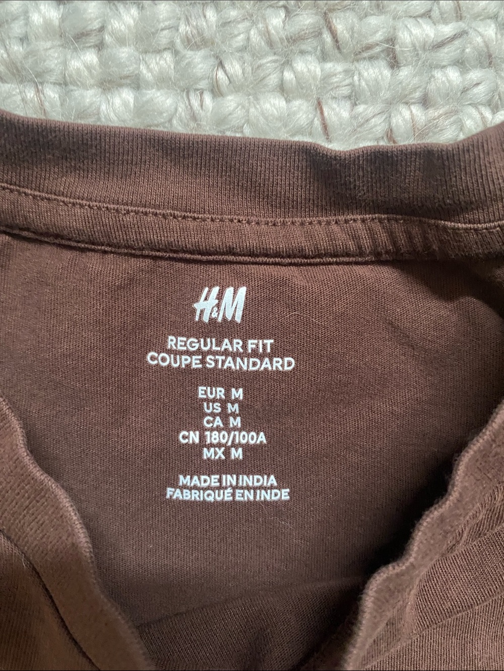 H&M Dark Brown Crew Neck Short Sleeve Tee - Picture 2 of 3